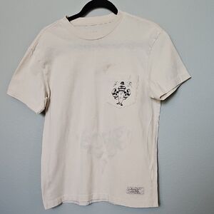 RVCA Cream Andrew the Kid and Benjamin Jean Jean Graphic Tee Men's Small